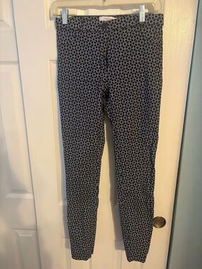 Atmosphere Black and White Geometric Slim Pants